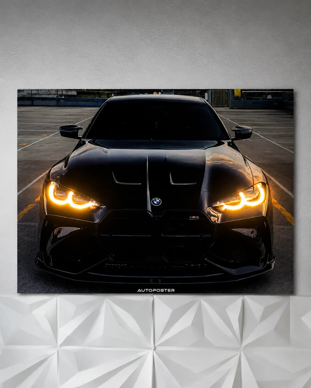 BMW M4 Competition Black (Neon Poster)