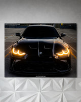 BMW M4 Competition Black (Neon Poster)
