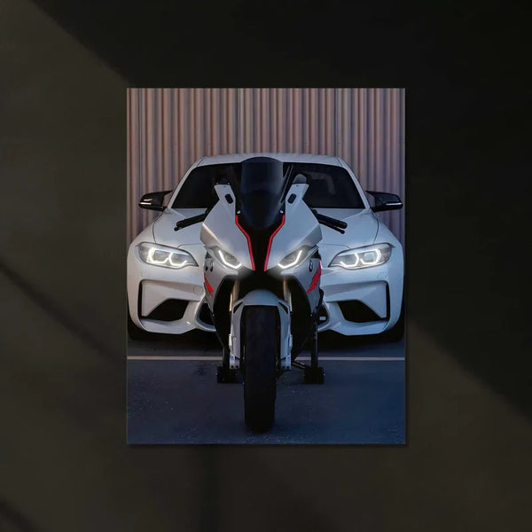 BMW White Edition (Neon Poster)