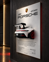 Porsche 911 GT3 RS Wall-Mounted 3D Display